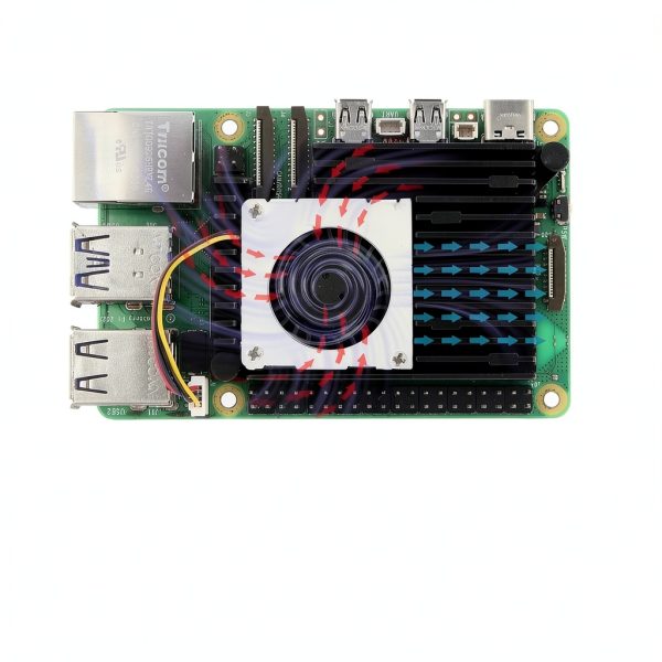 Geekworm Active Cooler H505 for Raspberry Pi 5 Heatsink with PWM Fan-1