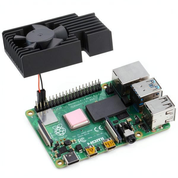 GeeekPi Fan Heasink Raspberry Pi 4, Pi Aluminum Heatsink Cooling Kit for Raspberry Pi 4B/3B/3B+ (B Plus)-1