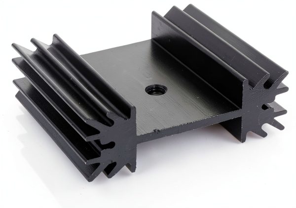 Aluminium Heatsink Easycargo TO-220 25x34x12mm Anodized Black 5-Pack-2