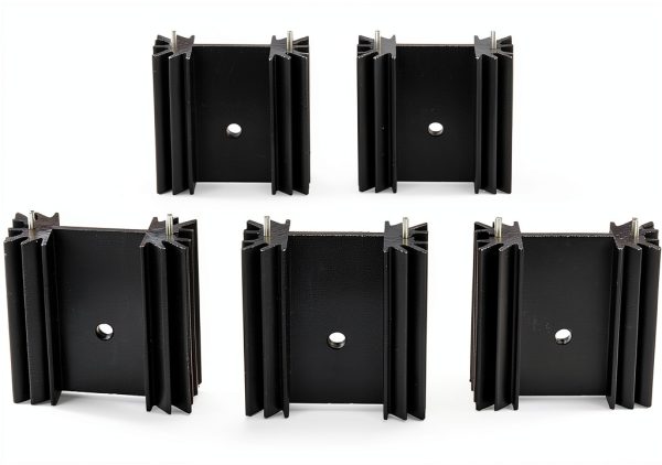 Aluminium Heatsink Easycargo TO-220 25x34x12mm Anodized Black 5-Pack-5