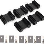 Aluminium Heatsink Easycargo TO-220 25x34x12mm Anodized Black 5-Pack-0