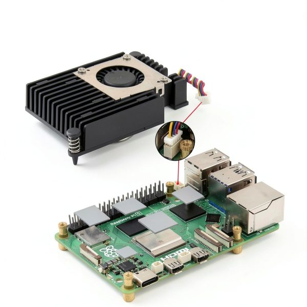 Geekworm Active Cooler H505 for Raspberry Pi 5 Heatsink with PWM Fan-2