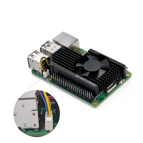 GeeekPi Active Cooler for Raspberry Pi 5, Armor Lite V5 Cooler for Raspberry Pi 5, Aluminum Heatsink and Cooling Fan for Raspberry Pi 5 4GB/8GB-4